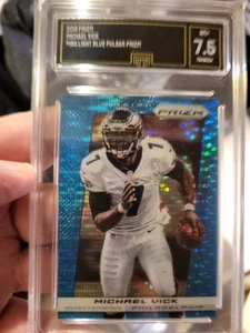 2013 Prizm Michael Vick #185 Lught Blue Pulsar Prizm - Picture 1 of 4