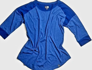 NEW ERA ladies JERSEY size large BLUE 3/4 sleeve Officially Licensed - Picture 1 of 18