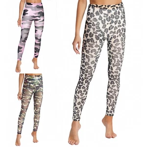 Womens Tights Festivals Pants Elastic Lingerie High Waisted Clubwear Mesh Yoga - Picture 1 of 46