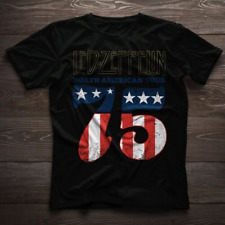 LED ZEPPELIN 1975 NORTH AMERICAN TOUR T-SHIRT Size S-5XL ROCK BAND CONCERT TEE