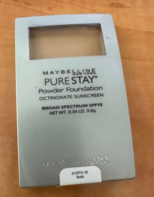 Maybelline Pure Stay Powder Foundation #30 nude SPF15 new sealed NOS - Image 1 of 3
