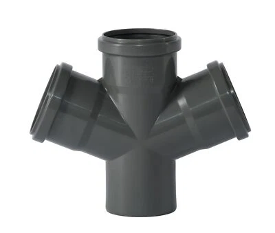 Ostendorf HTsafe Doppelabzweig DN 50 bis 110 Abflussrohr Abwasserrohr HT-Rohr - Bild 1 von 3