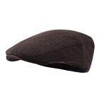 Men Hat Wool Blend Newsboy Ivy Hat Tweed Flat Cap 7 3/4 Coffee