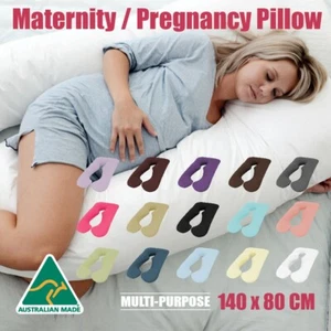 Aus Made Maternity Pregnancy Nursing Sleeping Body Boyfriend Pillow-80 x 140cm - Picture 1 of 21