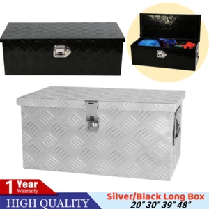 20/30/39/48in Aluminum Tool Long Box with 5 Flat Boxes with Lock Side Handles US - Picture 1 of 27