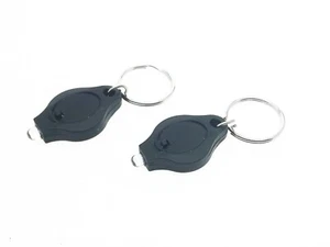 2x Handy Light Mini LED Keychain Keyring Torch Flashlight Black - Picture 1 of 5