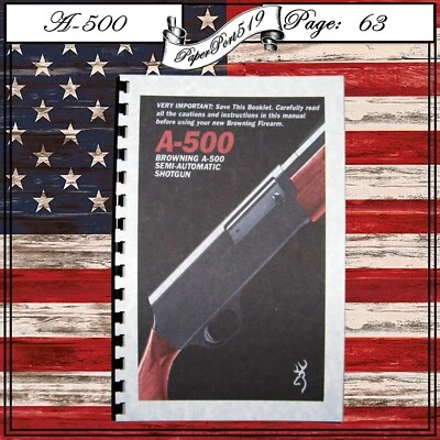 Escopeta semiautomática Browning A-500 para propietarios manual de operación y cuidado Foto 1 de 4