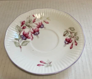 Queen's Fine Bone China Fuchsia Flowers England Tea Cup Saucer Replacement - Picture 1 of 3