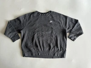 Sudadera Nike Para Hombre XL Gris Brezo Bordada Swoosh Forrada de Vellón Cuello Redondo - Imagen 1 de 8