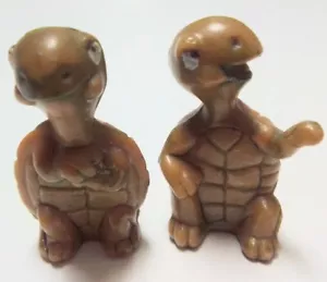 (2) Vtg Bubble Gum Machine Plastic Pencil Toppers Green/Brown Turtles (D3) - Picture 1 of 12