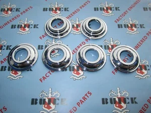 1942-1951 Buick 4-Door, Handle, Window & Vent Crank Handle Chrome Escutcheons - Picture 1 of 5