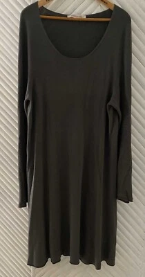 Kleid Strickkleid Cocon Commerz Privatsachen Gr. 44 46 grün khaki  Lagenlook - Bild 1 von 4