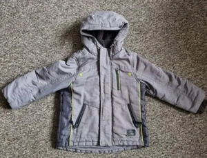 Boys TU Grey Hooded and Lined Medium Weight Shower Resistant Jacket 5-6 Years - Picture 1 of 12