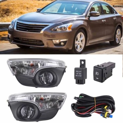 Fog Lights & Corner Turn Signal Lamps W/ Wiring Set For 2013-2015 Nissan Altima - Imagem 1 de 4
