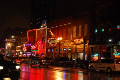 Neon Light of Lower Broadway Nashville Tennessee Photo Art Print Poster 18x12 - Image 1 of 3