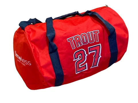 LA Angels Baseball #27 Mike Trout Duffle Bag SGA Cover