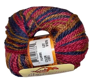 Fibra Natura Heaven Merino Wool Silk Worsted Yarn Flambé Pink Blue FibraNatura - Picture 1 of 12