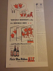 1941 Double-Hopped PABST BLUE RIBBON ALE Kunstdruck Anzeige - Bild 1 von 1