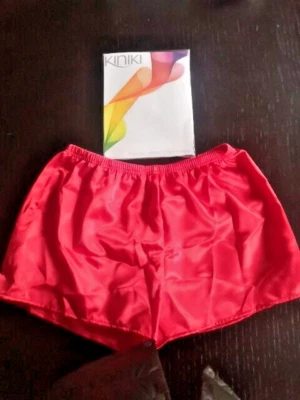Kiniki Charmer Boxer Shorts shiny silky Vintage New Red size L - Image 1 of 4