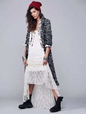 Новый с Ярлыками Free People последний танец Duster кардиган, Sz. Маленький - Изображение 1 из 4