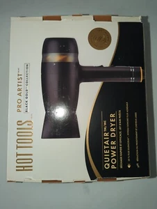 Hot Tools Pro Signature Quietair Power Hair Dryer Black Gold Collection - Picture 1 of 2