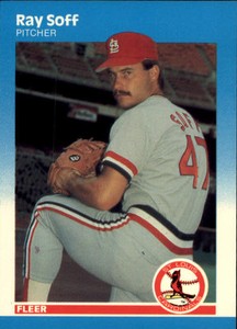 1987 Fleer St. Louis Cardinals Baseball Card #309 Ray Soff