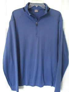 PING sensor cool Mens L/S Blue 1/4 Zip Lightweight Golf Sweater - Size M-L* - Picture 1 of 2