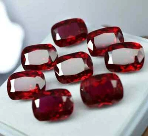 AAA+ 200 Ct Natural Certified Burmese Red Ruby Lot Cushion Loose AG Gemstone - Picture 1 of 6