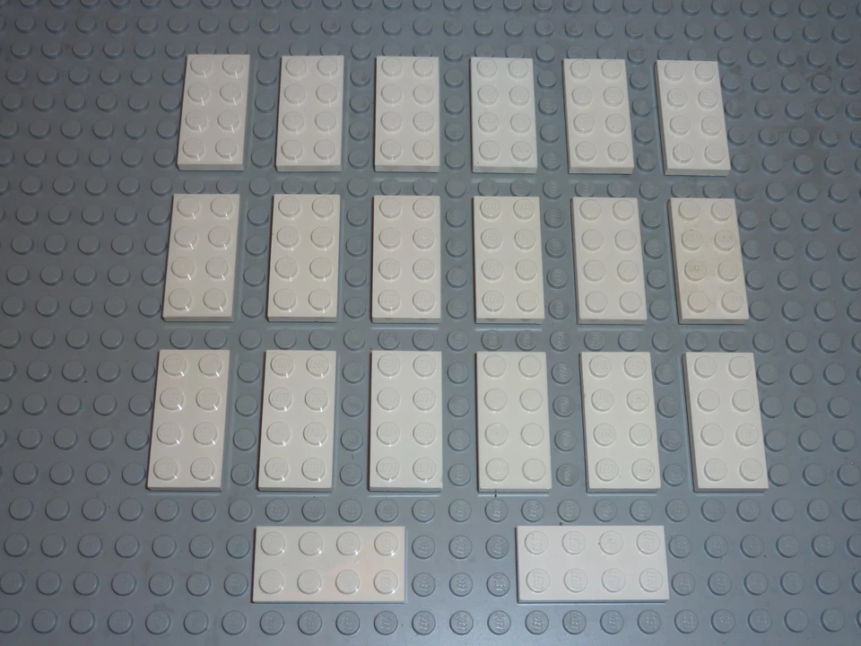 20 plaques plates White 2 x 4 LEGO ref 3020 Set 10189/10196/7191/10019/345/9699  - Photo 1/1
