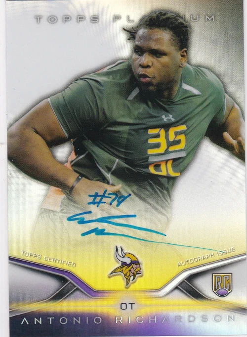 2014 Topps Platinum Autographs Refractors #56 Antonio Richardson Auto - NM - Image 1 of 1
