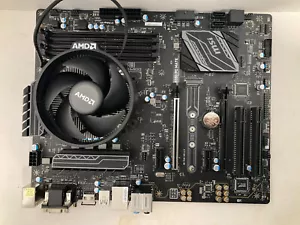 MSI B350 PC Mate AM4 ATX Motherboard Ryzen 5 1500X w/ IO & Heatsink - Picture 1 of 4