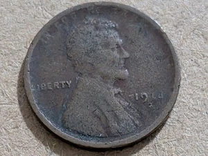 1914 P Lincoln Wheat Cent Penny  Circulated Ungraded   "Actual Coin Pictured" - Picture 1 of 4