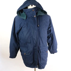 Pacific Trail Men's Flannel Lined Hooded Jacket Size Medium Navy Vintage - Picture 1 of 9