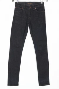 NUDIE JEANS SKINNY LIN DRY STEEL Stretch Jeans Size W24 L30 DZ6704 - Picture 1 of 9