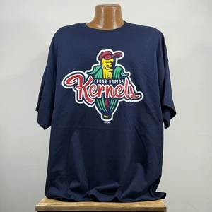 Cedar Rapids Kernels T Shirt MiLB Baseball Blue Mens Size 3XL New NWT - Picture 1 of 9