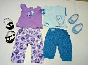 American Girl Kleidung ~ 2 Hosen Outfits mit Schuhen ~ für 18" Puppe ~ Paket 3 - Bild 1 von 5