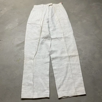 Diane Von Furstenberg Vintage Años 80 90 Para Mujer Talla 10 Ramie Pierna Recta 26x28 Foto 1 de 4