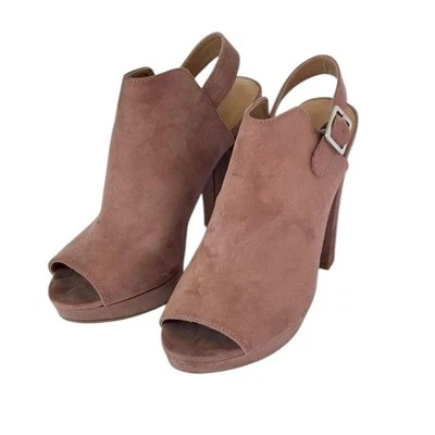 Report’s Libbie Booties Slingback Suede Women’s shoes Rose Colored. Size 8 - Image 1 of 4