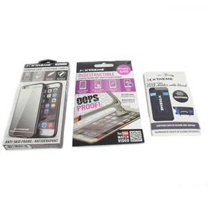 XTREME iPhone 6/6S Case, Screen Protector and Stick -on Card Holder with Stand - Photo 1 sur 2
