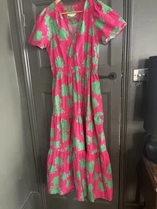 Anthropologie Somerset Maxi Dress In Pink and Green Large (14) UK - Picture 1 of 7