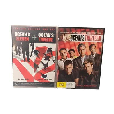 Oceans 11 12 13 Complete DVD Action Adventure Crime Heist Buddy Casino Las Vegas - Image 1 of 4