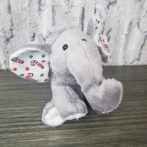 Target 2007 St. Jude Plush Gray Elephant Christmas Candy Cane Ears Embroidered  - Picture 1 of 8