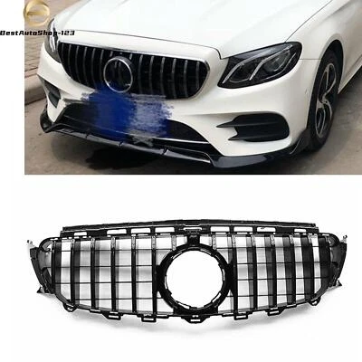 Front Grille Grill Black Fit For GT R E Class W213 E200 E250 E300 E43 2016-2020 - Image 1 of 4