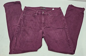 Lee Womens Size 12 (32x29) Straight Maroon Jeans Regular Fit Pants Stretch - Picture 1 of 8