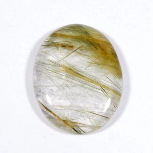 Multi Golden Rutile Quartz Cabochon Oval Shape Natural Gemstone 40 Cts #10011 - Picture 1 of 6