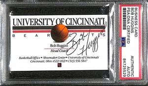 Bob Huggins "Cincinnati Final Four & HOF" Signed Autographed Business Card PSA - Picture 1 of 3