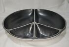 Aluminum Peace Sign Divided Serving Bowl Tray Platter 14"