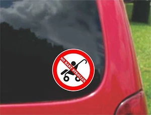 Set of No Baby Stroller Warning Sign Sticker Decal Indoor/Outdoor - Picture 1 of 3