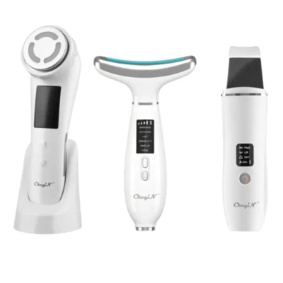 NNEOBA Ultrasonic Skin Scrubber, EMS Massager, LED Light Therapy Beauty - Illumi - Image 1 of 4