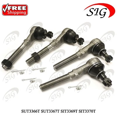 4PC Front Inner & Outer Steering Tie Rod Kit for 1997 - 2002 Ford Expedition 4WD - Image 1 of 4